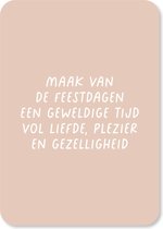 Kerstkaart Geweldige tijd - A6 formaat - kerst kaarten om te versturen - kaartenset - kaartjes blanco - kaartjes met tekst - Luxe kerstkaarten