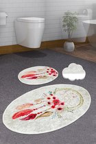 Zethome | Badmat Set | 2 Stucks | Douchemat | Badmatten | Badkamer Accessoires | Badmat Antislip | Badkamer Mat | WC Mat