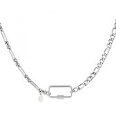Yehwang - Halsketting - Roestvrijstalen - Karabijnhaak - Zilverkleurig - Stainless Steel - Unisex - Necklace