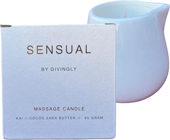 Massagekaars van Sensual by Givingly - Massage candle - Kai - Cocos Shea Butter - 65g