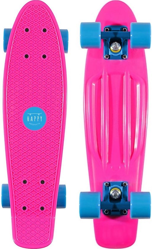 Happy Products - Penny board meisjes - skateboard roze - longboard - pastel  - 56 cm -... | bol.com