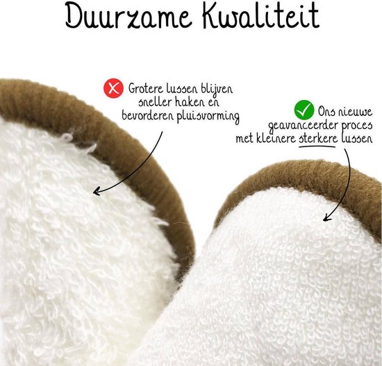 16 Herbruikbare Wattenschijfjes + Bamboe Houder - 12x Dagelijks 4x Scrub 4 laags - Wasbare Wattenschijfjes Makeup Pads Zero Waste