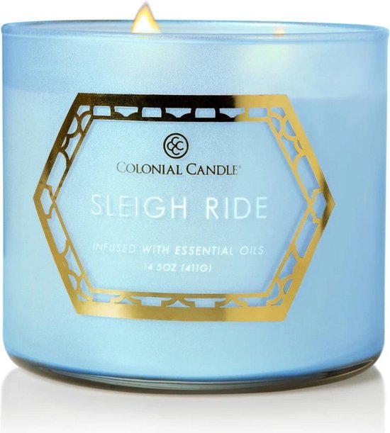 Colonial Candle – Geo Luxe Sleigh Ride - 411 gram