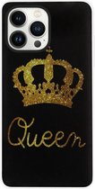ADEL Siliconen Back Cover Softcase Hoesje Geschikt voor iPhone 13 Pro - Queen Koningin
