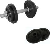 Tunturi - Fitness Set - Halterset 10 kg incl 1 Dumbellstang - Halterschijven 2 x 2,5 kg
