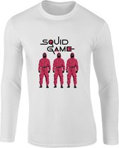 Squid Game Soldiers -Squid Game T-shirt Lange mouw - T-shirt Long Sleeve - Maat L - Geïnspireerd door Squid Game