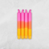 MingMing - Party Neon Crush - Dip Dye Kaarsen - set van 4 - handgemaakte kaarsen - dinerkaarsen