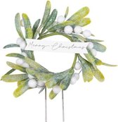 CHRISTMAS MISTLETOE CAKE TOPPER