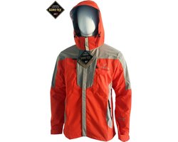 Gore-Tex® Outdoor-strategy regenjas 100% waterdicht ademend warm outer shell oranje maat S