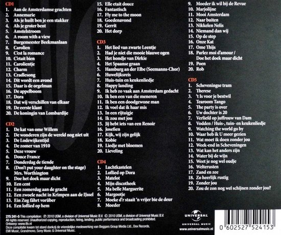 Wim Sonneveld - Zijn 100 Beste Liedjes (5 CD), Wim Sonneveld | CD (album) |  Muziek | bol.com