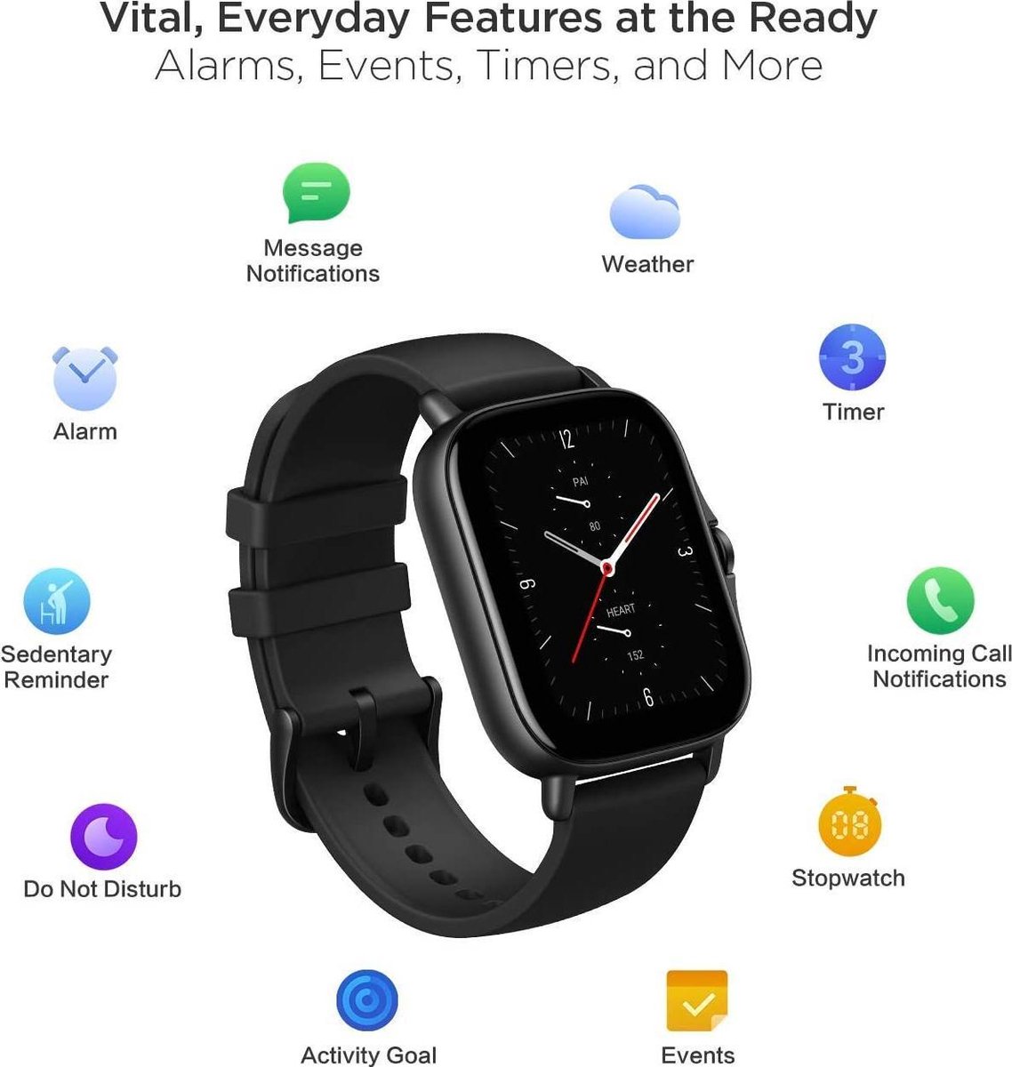 Amazfit Smartwatch GTS 2E - Midnight Black | bol.com
