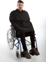 Rolstoel poncho - Rolstoelcape - Rolstoel winter cape - Wind en waterdicht - Topkwaliteit- Zwart