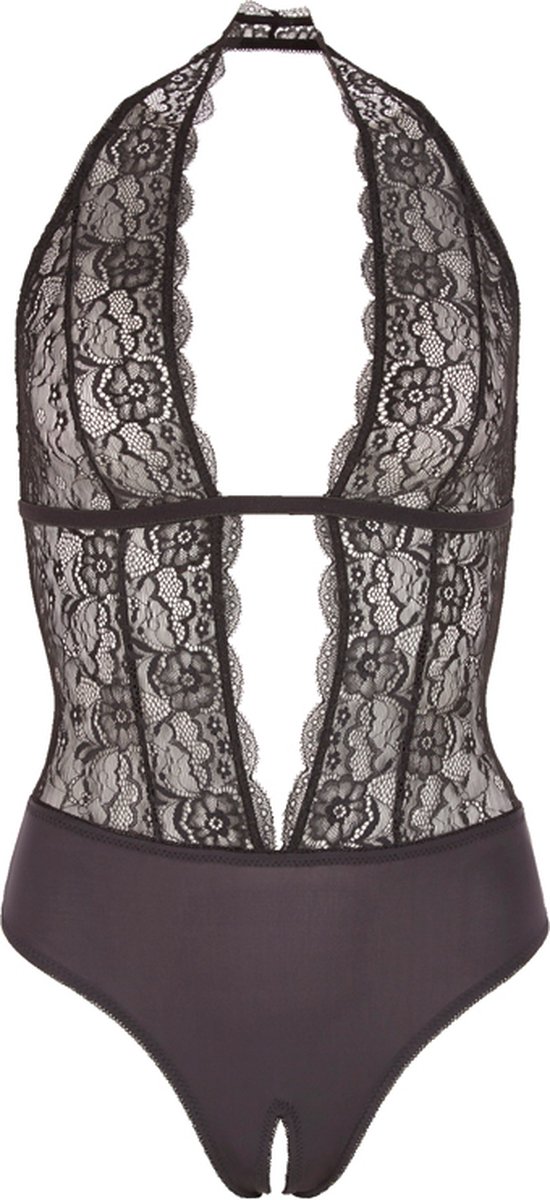 Goedkoopste Cottelli Collection – Erotische V Split Body met Toegang tot de Intieme Zones – Maat XL – Zwart