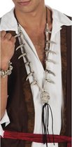 Halloween - Piraten / kannibalen ketting met schedel en botten - Halloween verkleed accessoires