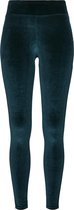 Dames - Nieuw - Modern - Ladies High Waist Velvet Leggings teal