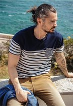 DEELUXE Gestreepte T-shirt DIXON Navy