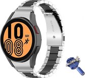Luxe Metalen Armband Bandje Geschikt Voor Samsung Galaxy Watch4 40mm/44mm Watch 4 Classic 42mm/46mm - iWatch 40/42/44/46 MM - Schakel Polsband Strap RVS - Met Horlogeband Inkortset