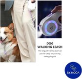 By Noga @ LED Hondenriem - Uitlaatriem voor dieren - Hondenlijn - Hondenriem met LED zaklamp - Honden uitlaatlijn - 5m