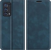 Cazy Oppo Reno 6 Pro 5G Hoesje - Portemonnee Book Case - Kunstleer - Blauw