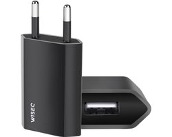 WiseQ USB Adapter - Geschikt voor Apple iPhone - 5W/1A - Zwart