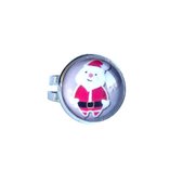 2 Love it Kerstman - Ring - Verstelbaar in maat - 12 mm doorsnee - Kinderen - Kerst
