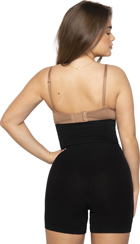 Wondermom Postpartum Belly Binder Shorts - [Shapewear] - [Sluitlaken] - [Buikband na bevalling] - Zwart - Maat M
