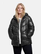 SAMOON Dames Gewatteerde jas met mat-glans-effect Black-46