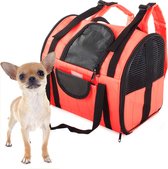 Hondentas Oranje - Maat S - Reis tas schoudertas voor honden en katten