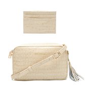 Isabel Bernard Cadeau d'Isabel Dames Crossbody tas Leer - beige