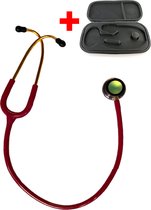 Hospitrix Stethoscoop Professional Metal Rainbow Edition Framboos + Gratis Premium Opberghoes + Gratis Premium Opberghoes