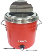 Saro retro soep en warmhoud pan - buffet en evenement - 10,4 liter - kleur ROOD - 1400 W professionele uitvoering - 2 jaar garantie