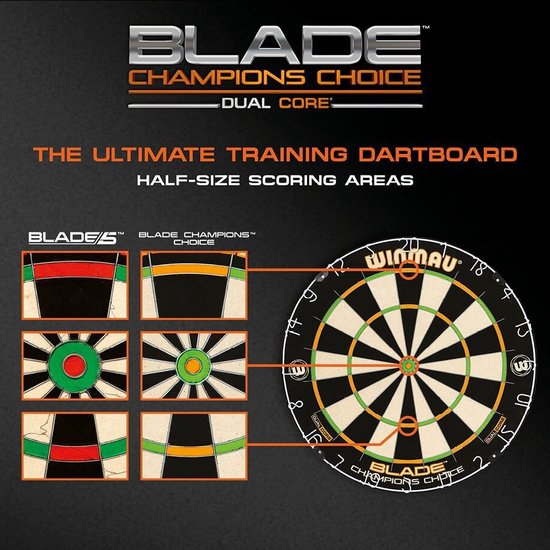 WINMAU - Blade Champions Choice Dual Core Training Dartbord van Winmau — afbeelding 2