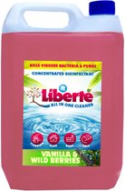 Geurverwijderaar - Liberté All in One Cleaner - Desinfectie - Dieren - Huis - Auto - Kantoor - Schoonmaakmiddel  - 5L - Vanilla & Wild Berry