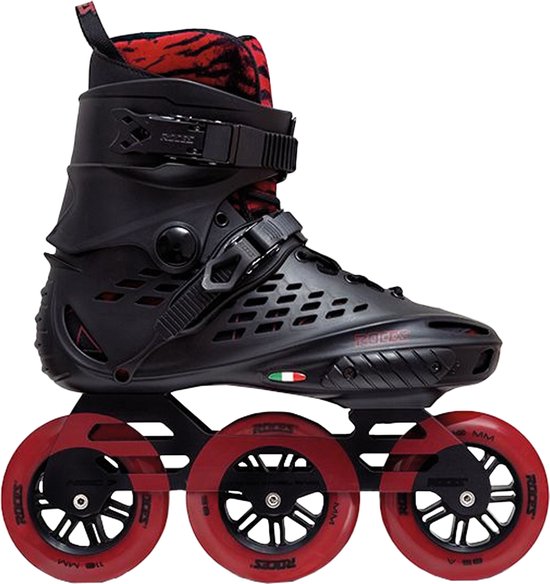 Roces X35 3x110 TIF Inline Skate Rollers Skates - Taille 45 - Unisexe - Noir - Rouge