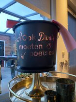 Emmer met tekst - Gepersonaliseerde Poetsemmer Diva poetsen Rose Goud