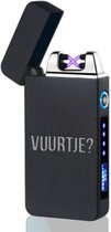 Elektrische Plasma Aansteker -Met gravure Vuurtje?- Oplaadbaar USB - Vuurwerk Aansteker - Double Arc - Sigaretten Aansteker - BBQ - Matt Zwart