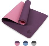 Bol.com A-FTNSS Yoga Mat | Paars & Roze | 7mm | Anti-Slip | Optimale Grip | Sterke Yoga Mat | Makkelijk schoon te houden aanbieding