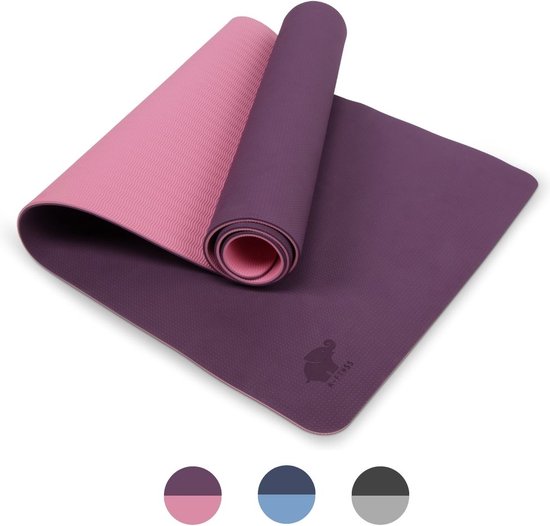 Tapis de Yoga A-FTNSS | Mauve rose | 7cm | Anti-dérappant | Grip optimal |  Tapis de... | bol.com