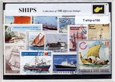 Schepen – Luxe postzegel pakket (A6 formaat) : collectie van 100 verschillende postzegels van schepen – kan als ansichtkaart in een A6 envelop - authentiek cadeau - kado - geschenk