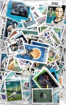 Ruimtevaart – Luxe postzegel pakket (C5 formaat) : collectie van 500 verschillende postzegels van ruimtevaart – kan als ansichtkaart in een C5 envelop - authentiek cadeau - kado -