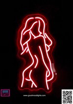 BOOTY LUXE RED ON RED| NEON-SIGN - HANGMODEL | BASIS COLLECTIE - Led verlichting - Sfeerverlichting - Wandlamd - Hanglamp - Neon verlichting - Warm wit sfeerlicht - Wandlamp