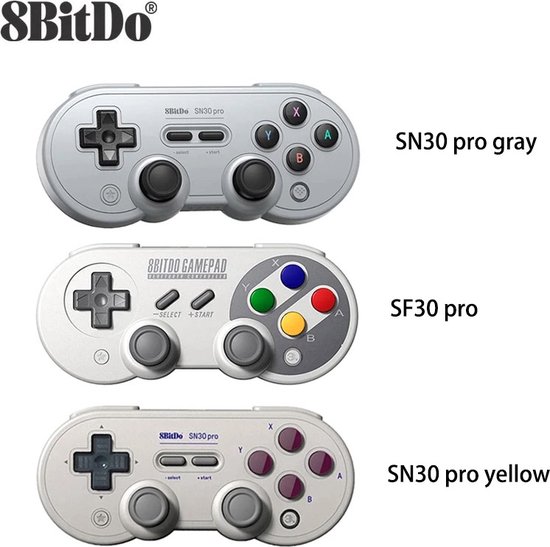 8bitdo Sn30 Pro Draadloze Bluetooth Game Controller Joycon Caps Kaarthouder Bol Com