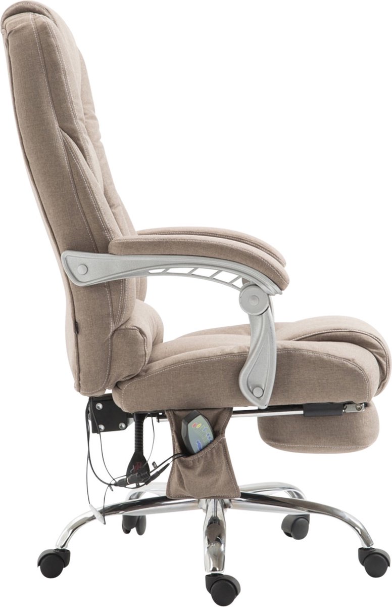 CLP Pacific Bureaustoel met Massagefunctie - Ergonomisch Taupe - afbeelding 2