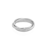 Schitterende 3in1 Zilveren Ring 18,25 mm.