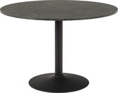 Ibie eetkamertafel Ø110cm zwart.