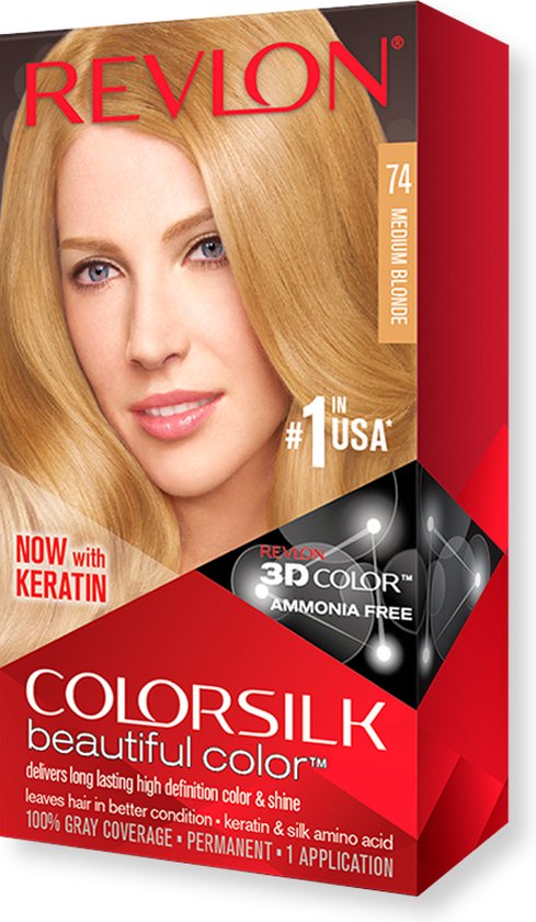 Revlon ColorSilk Beautiful Color 74 Medium Blonde 