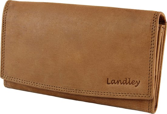 Landley Vintage Dames Overslag Portemonnee - Hunter Pull-up Leer - Bruin |  bol.com
