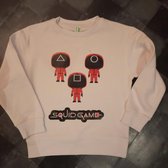 Squid Game sweater wit maat 152