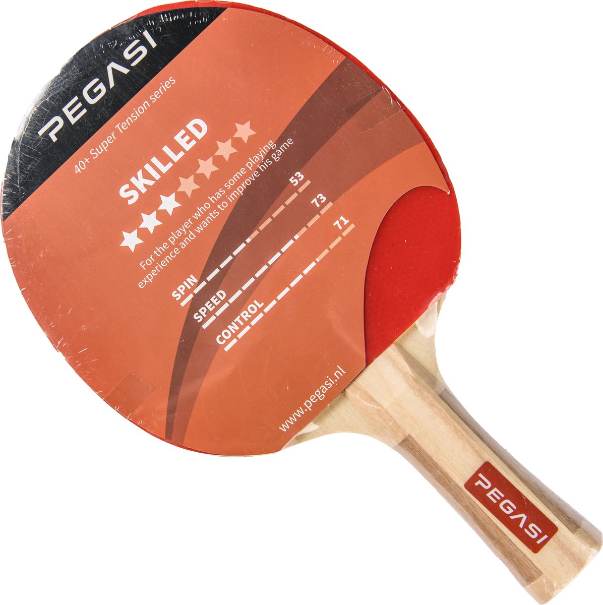 Pegasi tafeltennisbatje 3 ster Skilled - Tafeltennisbatjes - Pingpongbatjes - - Rood