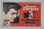 Elvis Prsley Jailhouse Rock Reclamebord van metaal METALEN-WANDBORD - MUURPLAAT - VINTAGE - RETRO - HORECA- BORD-WANDDECORATIE -TEKSTBORD - DECORATIEBORD - RECLAMEPLAAT - WANDPLAAT
